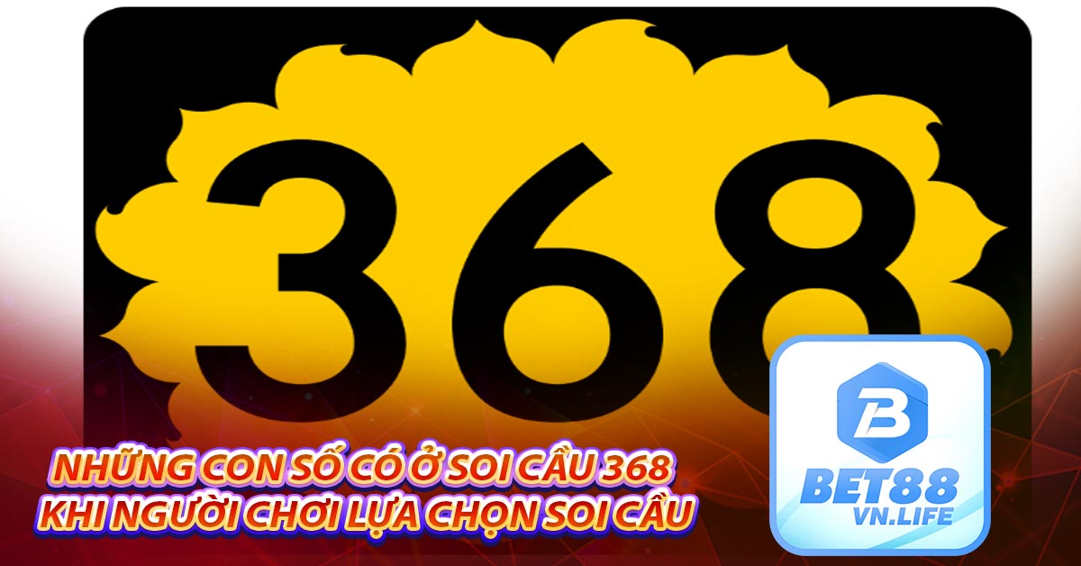 Những con số có ở soi cầu 368 khi người chơi lựa chọn soi cầu